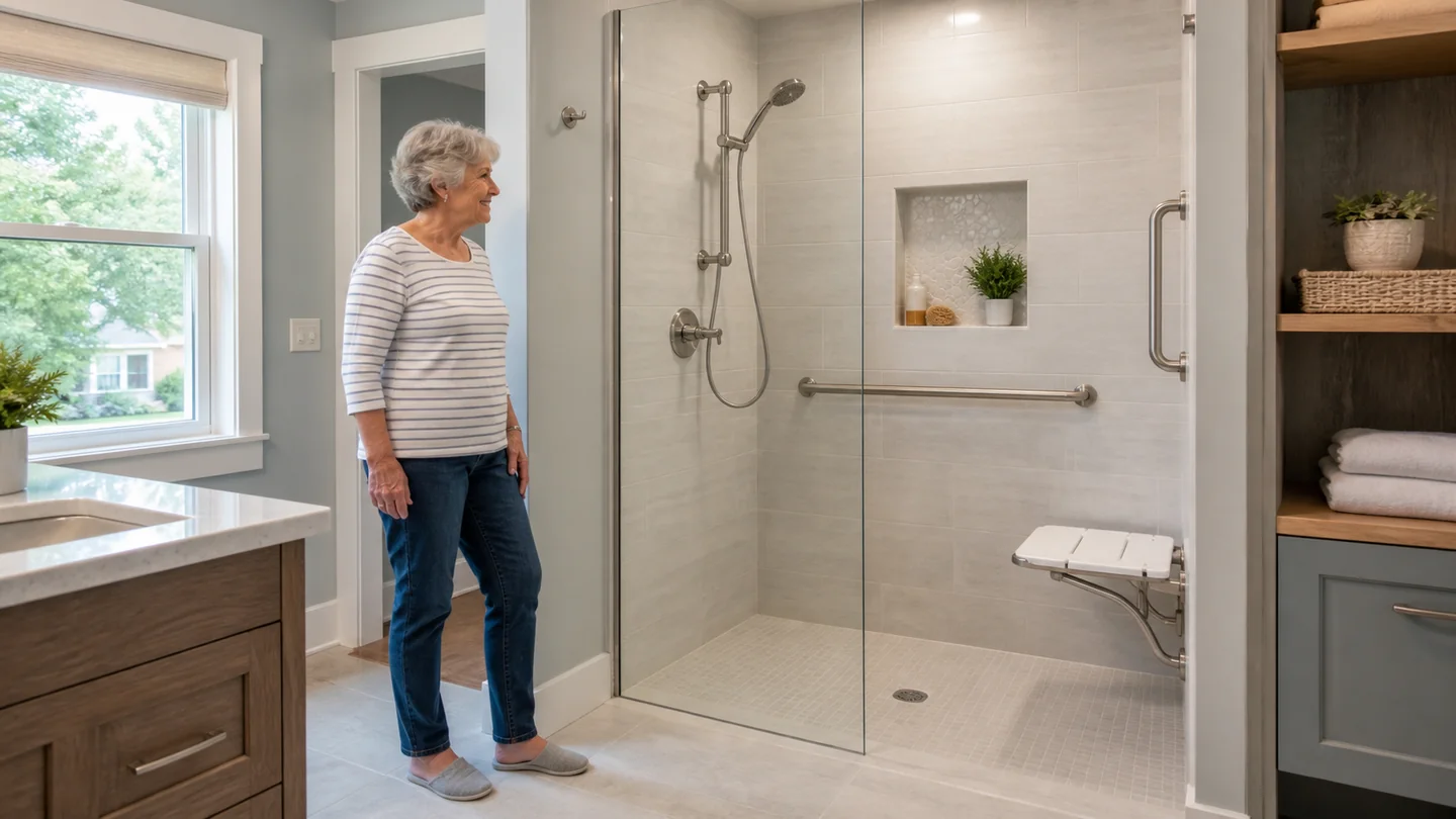 1 aging in place walk in shower ohio hero.