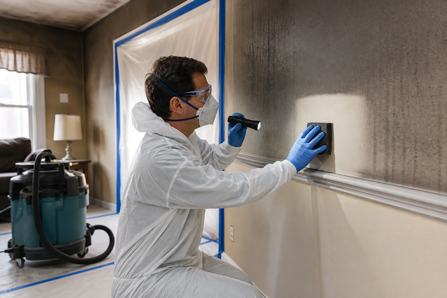 3 professional soot smoke cleaning.