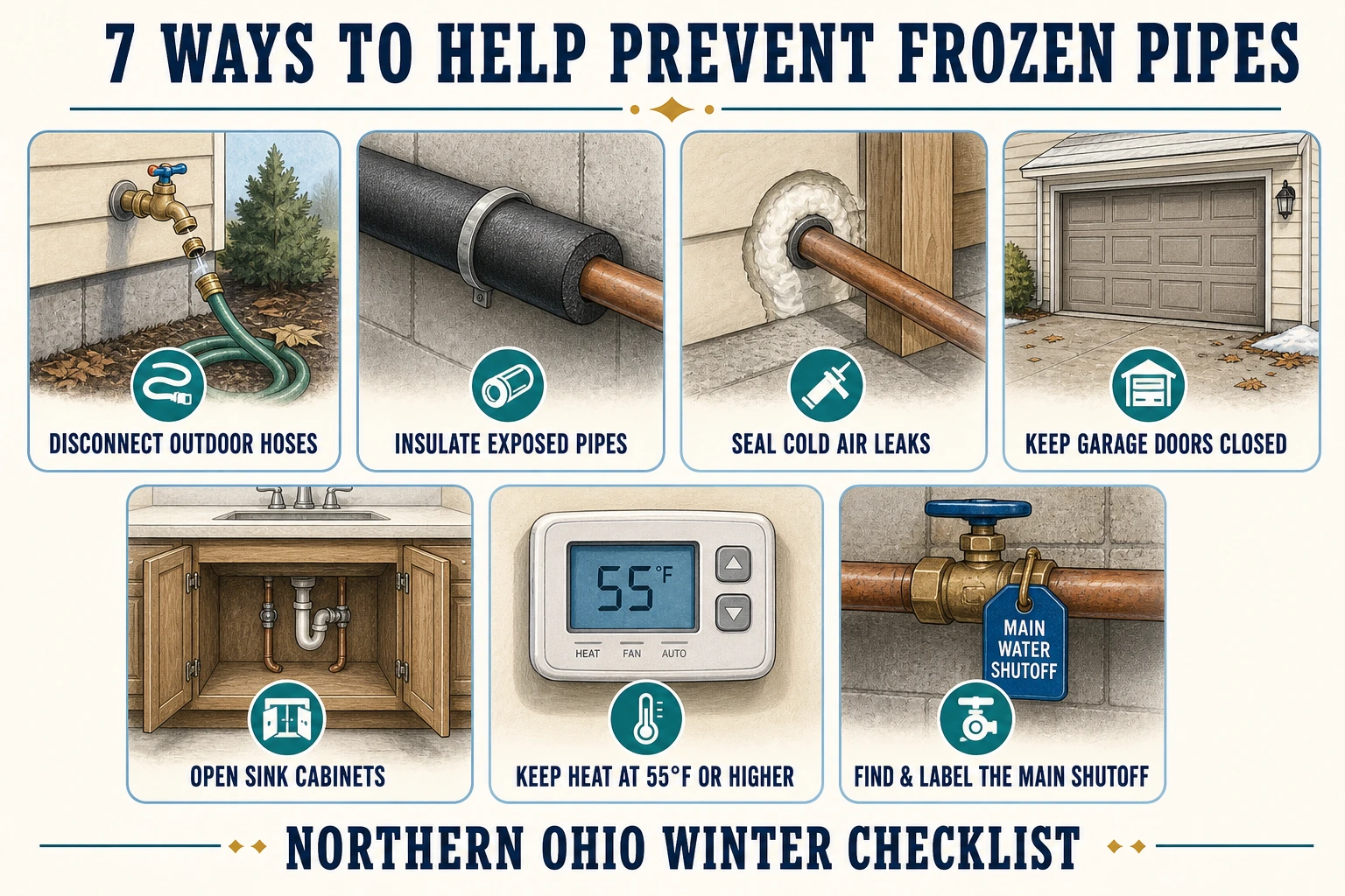 3. prevent frozen pipes northern ohio infographic.