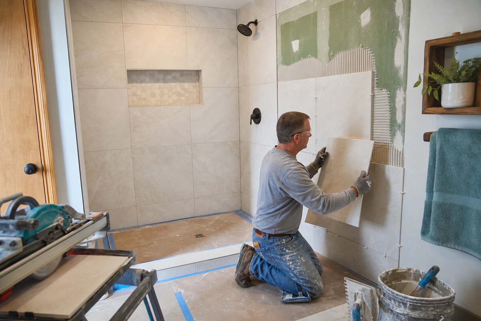 Article 30 custom shower tile installation.