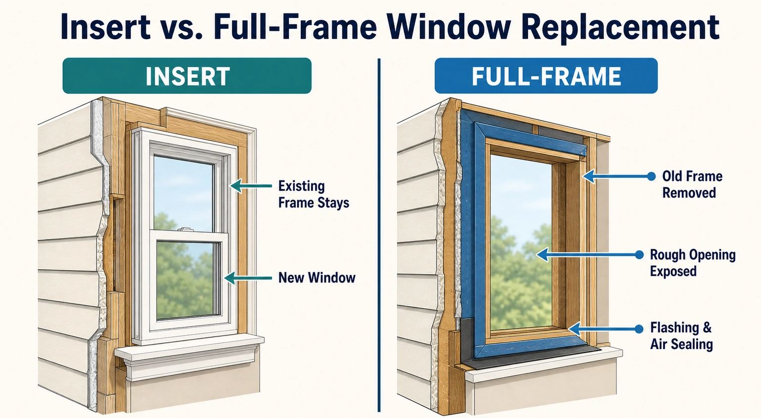 3 insert versus full frame diagram.