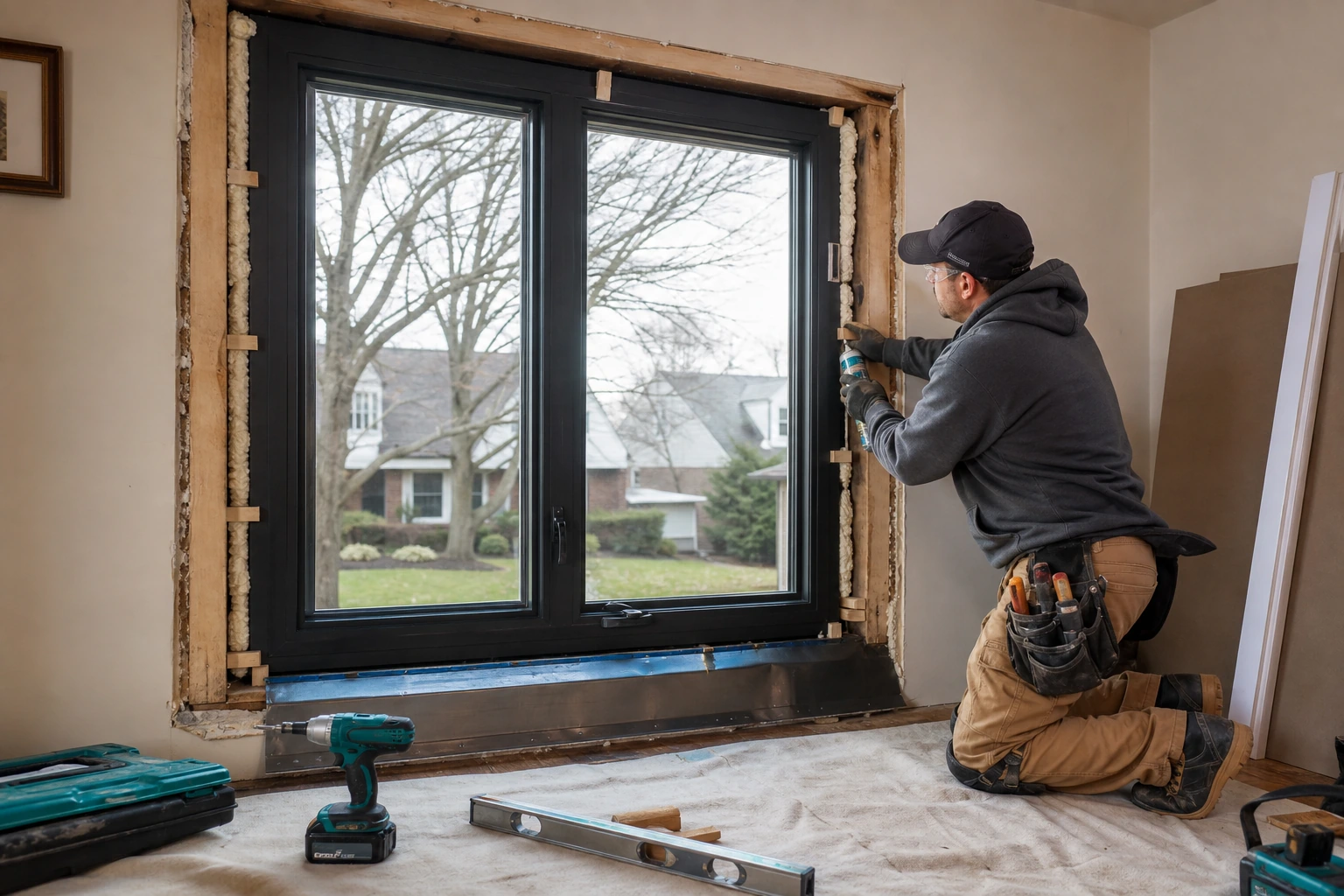 Article 32 full frame window installation.