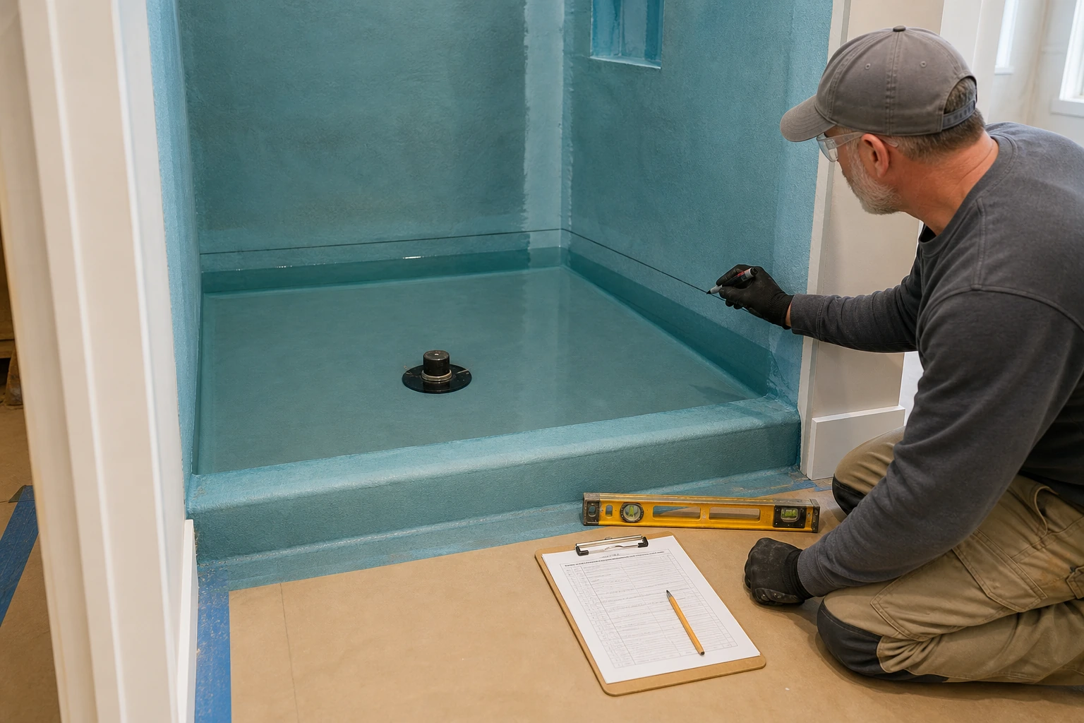 Article 31 shower pan water test.